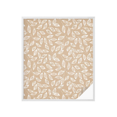 Película de privacidade para janela efeito vitral Folhas da natureza