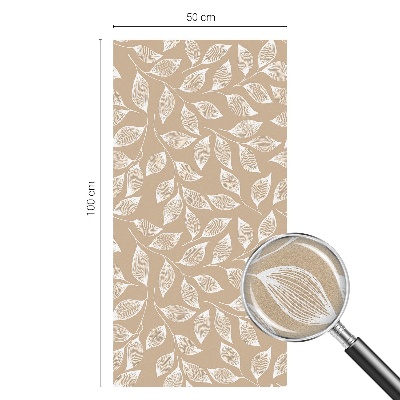 Película de privacidade para janela efeito vitral Folhas da natureza