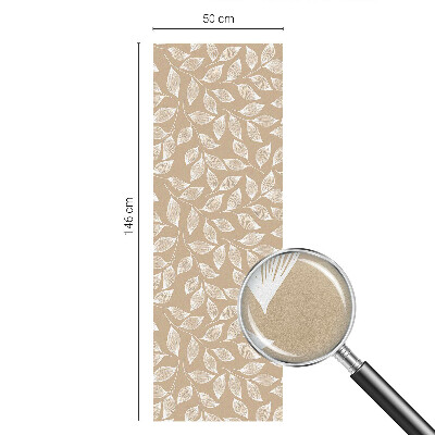 Película de privacidade para janela efeito vitral Folhas da natureza