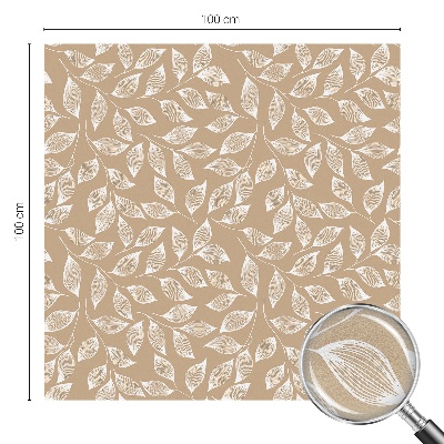 Película de privacidade para janela efeito vitral Folhas da natureza