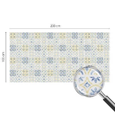 Película de vidro vitral autocolante Azulejos clássicos