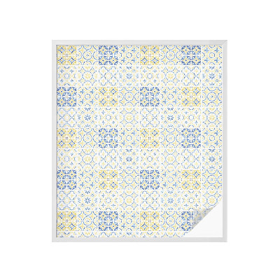 Película de vidro vitral autocolante Azulejos clássicos