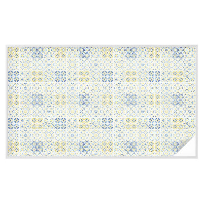 Película de vidro vitral autocolante Azulejos clássicos