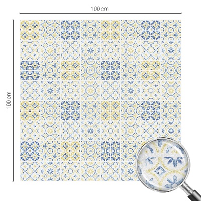 Película de vidro vitral autocolante Azulejos clássicos