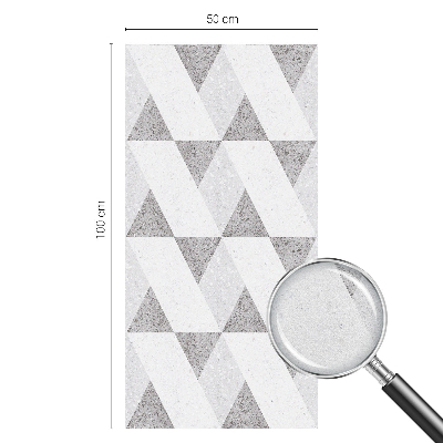 Vinil para vidro privacidade padrão vitral Triângulos cinzentos