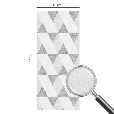 Vinil para vidro privacidade padrão vitral Triângulos cinzentos