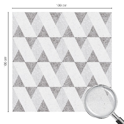 Vinil para vidro privacidade padrão vitral Triângulos cinzentos