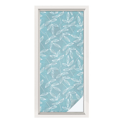 Película de privacidade para janela efeito vitral Elegância frondosa