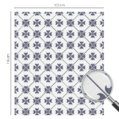 Película de vidro vitral autocolante motivo vegetal