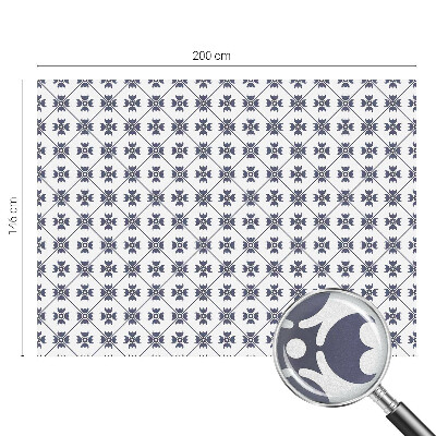 Película de vidro vitral autocolante motivo vegetal