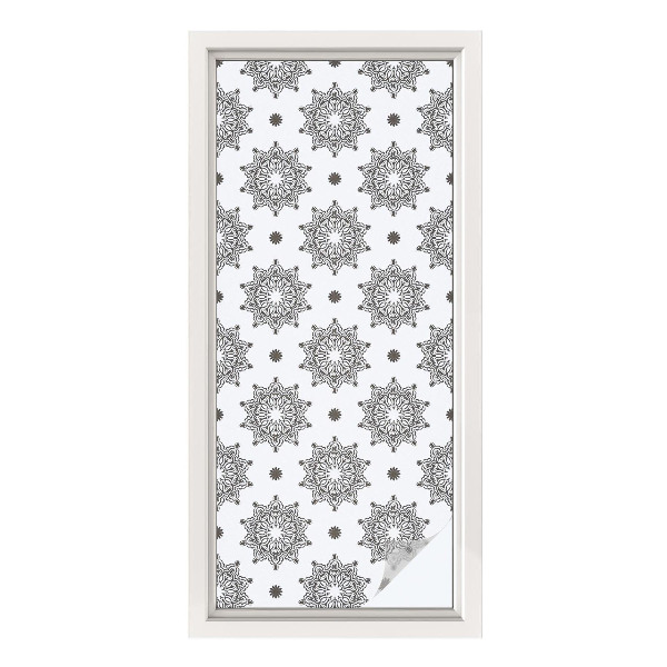 Película de vidro vitral autocolante Rosetas clássicas