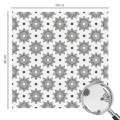 Película de vidro vitral autocolante Rosetas clássicas