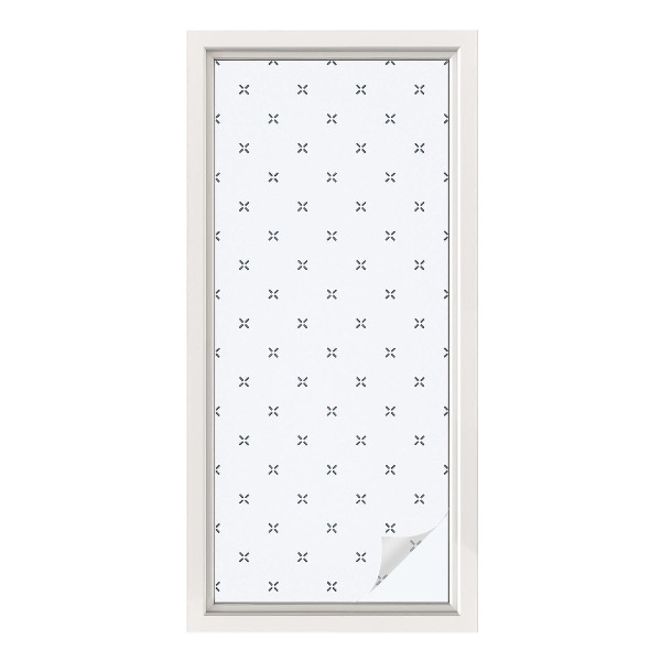 Película vidro janela privacidade cruzes geométricas