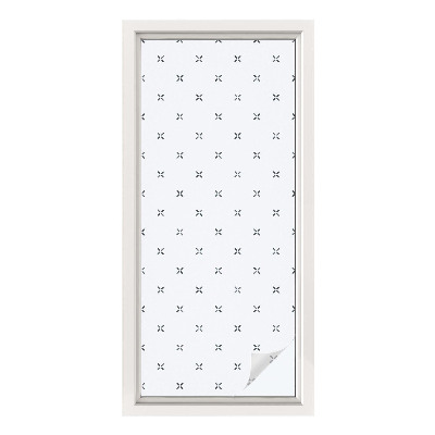 Película vidro janela privacidade cruzes geométricas