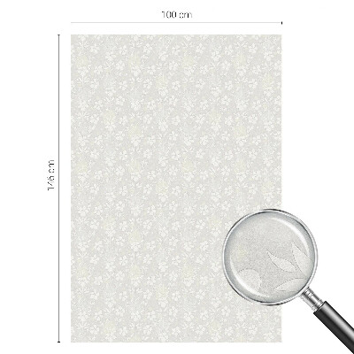 Película decorativa para janela privacidade flores delicadas