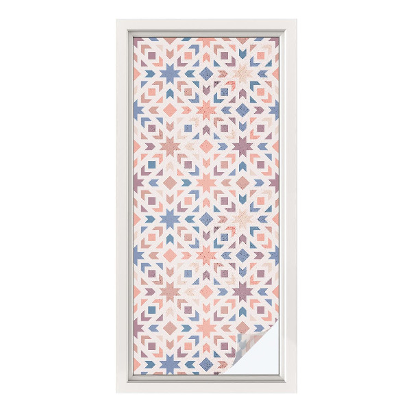 Película de vidro vitral autocolante Padrões coloridos