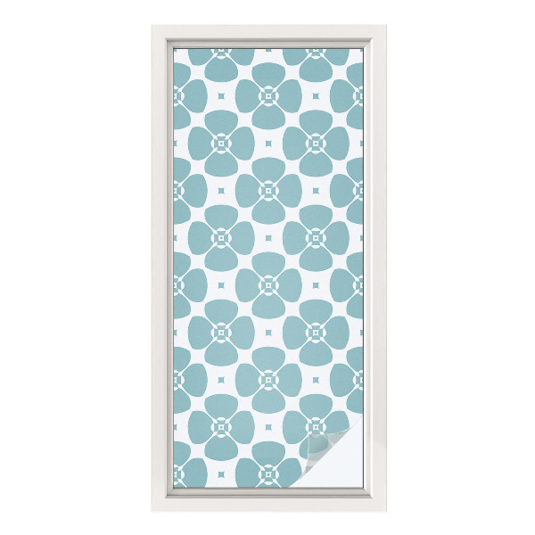 Película de privacidade para janela efeito vitral Simetria floral