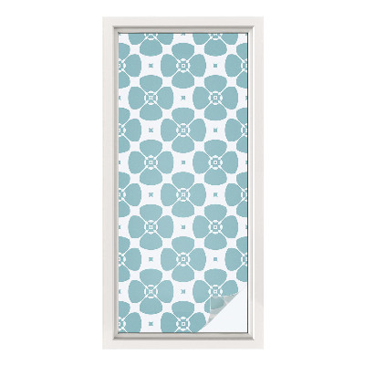 Película de privacidade para janela efeito vitral Simetria floral