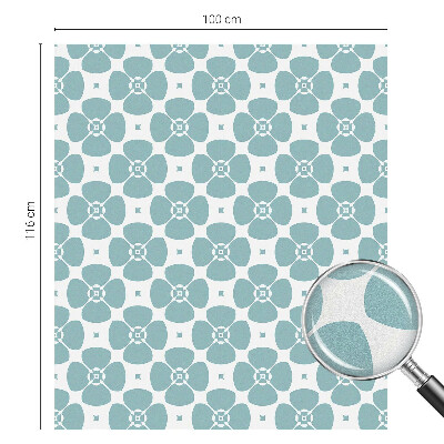 Película de privacidade para janela efeito vitral Simetria floral