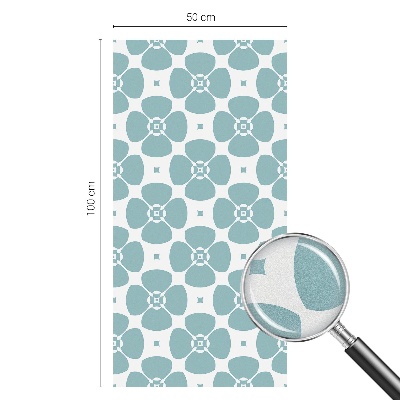 Película de privacidade para janela efeito vitral Simetria floral