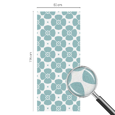 Película de privacidade para janela efeito vitral Simetria floral