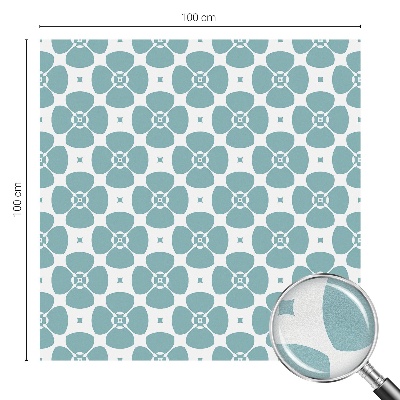 Película de privacidade para janela efeito vitral Simetria floral