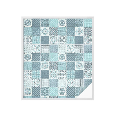 Película de vidro vitral autocolante Azulejos boho