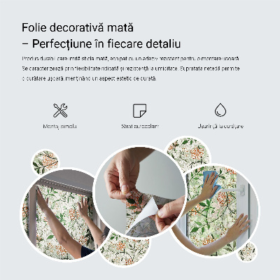 Película de vidro vitral autocolante Azulejos boho