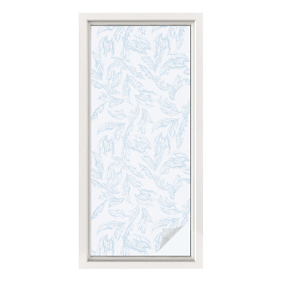 Película vidro janela privacidade Folhas etéreas