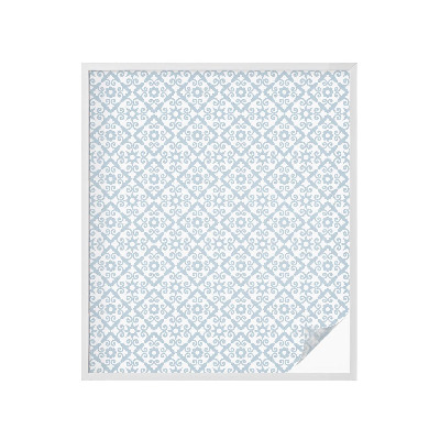 Vinil para vidro privacidade padrão vitral Enfeites azuis