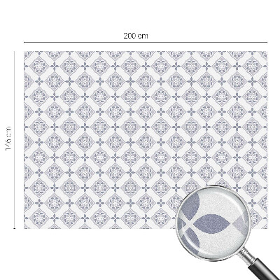 Película de privacidade para janela efeito vitral losangos florais