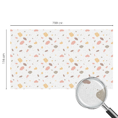 Película de privacidade para janela efeito vitral Terrazzo abstrato