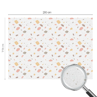 Película de privacidade para janela efeito vitral Terrazzo abstrato