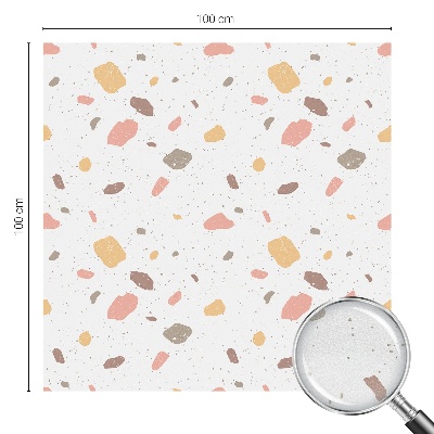 Película de privacidade para janela efeito vitral Terrazzo abstrato