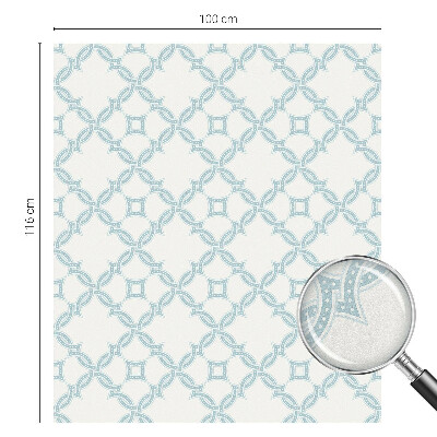 Vinil para vidro privacidade padrão vitral Geometria azul