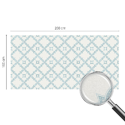 Vinil para vidro privacidade padrão vitral Geometria azul