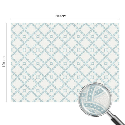 Vinil para vidro privacidade padrão vitral Geometria azul