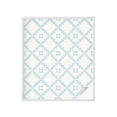 Vinil para vidro privacidade padrão vitral Geometria azul