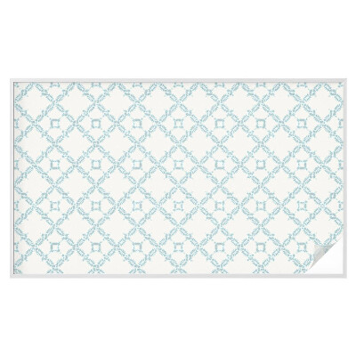 Vinil para vidro privacidade padrão vitral Geometria azul