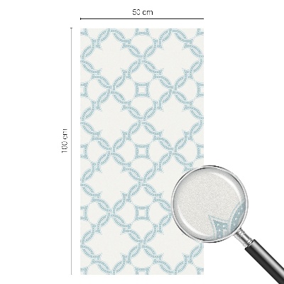 Vinil para vidro privacidade padrão vitral Geometria azul