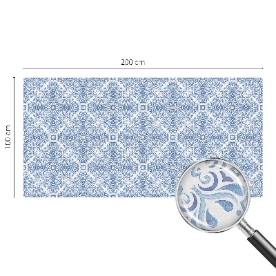 Vinil para vidro privacidade padrão vitral Azulejos azuis