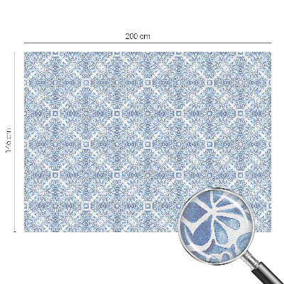 Vinil para vidro privacidade padrão vitral Azulejos azuis