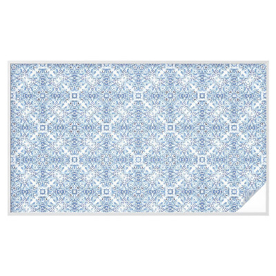 Vinil para vidro privacidade padrão vitral Azulejos azuis