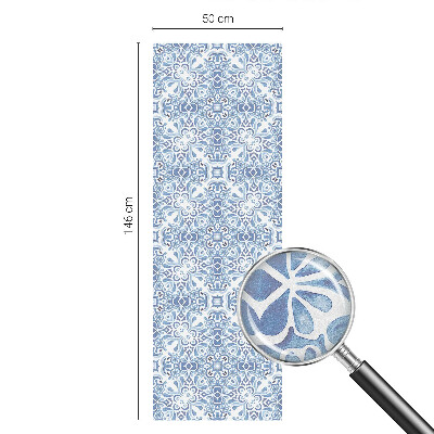 Vinil para vidro privacidade padrão vitral Azulejos azuis