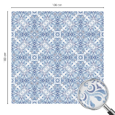 Vinil para vidro privacidade padrão vitral Azulejos azuis