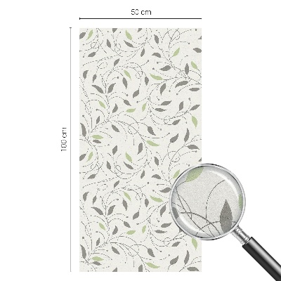 Película decorativa para janela privacidade Folhas de brotos