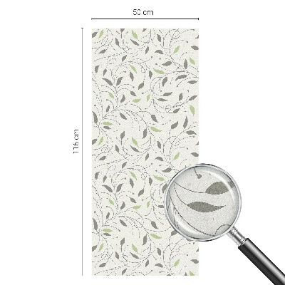 Película decorativa para janela privacidade Folhas de brotos