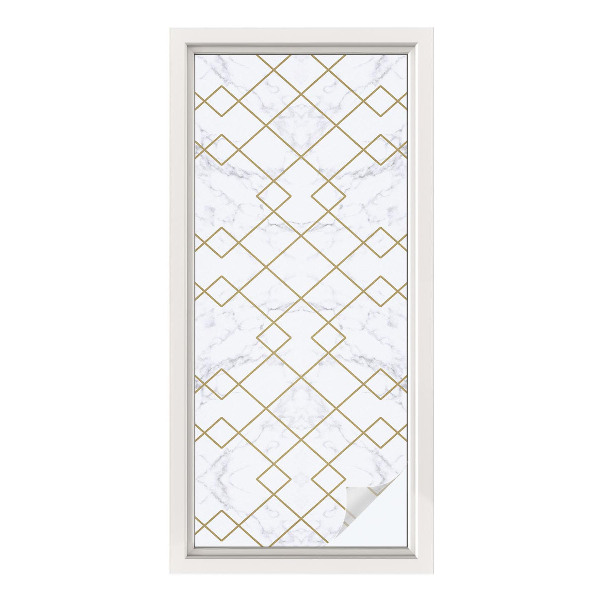 Película de vidro vitral autocolante Linhas geométricas