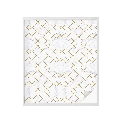 Película de vidro vitral autocolante Linhas geométricas