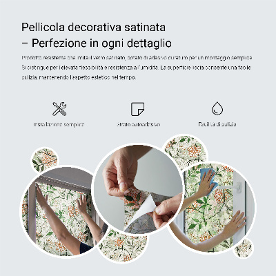 Película de vidro vitral autocolante Linhas geométricas